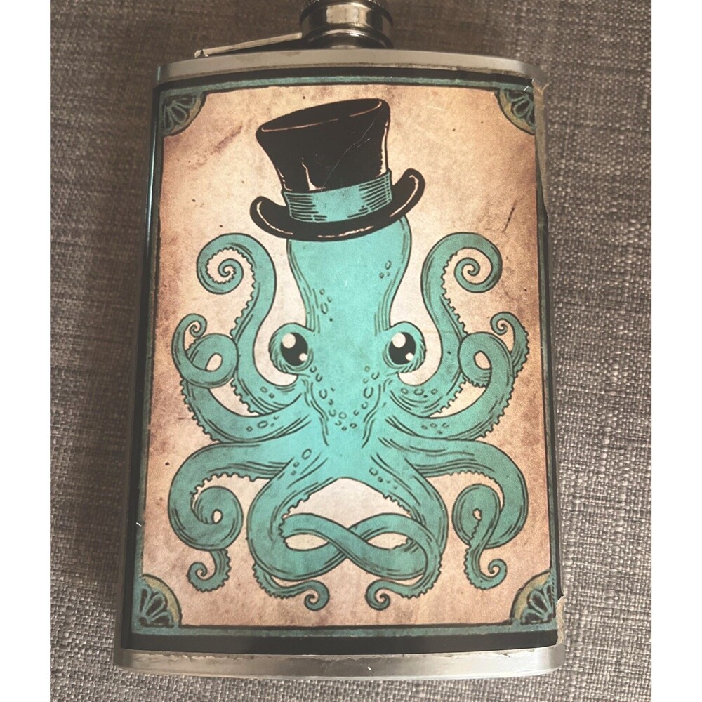 Trixie & Milo Octapus 8oz Stainless Steel Flask